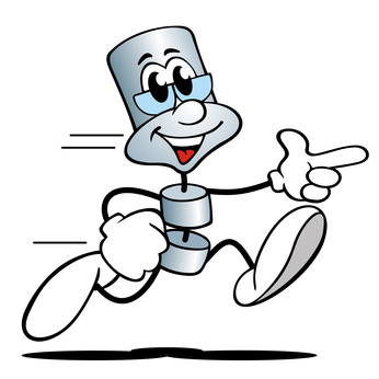 Cartoon figure running and pointing; (c) Fotolia.com, jokatoons, 14348219 (adapted)