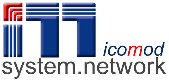 Logo icomod system.network, v2021